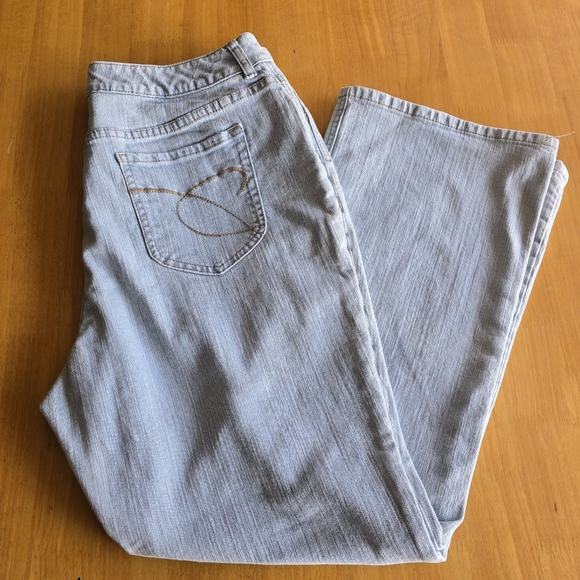 Chico's Platinum BLUE JEANS~Size 3 short Charm SH - Picture 1 of 8